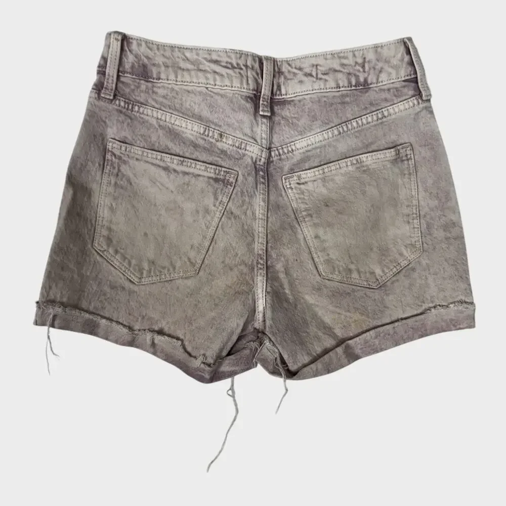 Universal Thread Vintage Midi 0 24 Denim Shorts Frayed Hem - Picture 10 of 11
